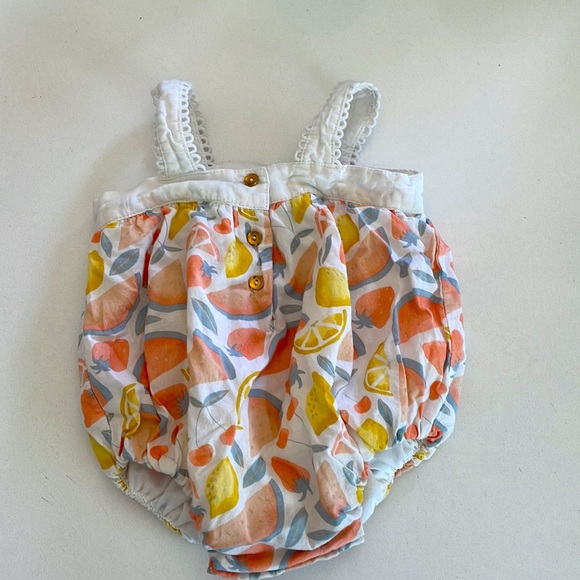 Baby girl summer fruit romper. - Picture 2 of 3